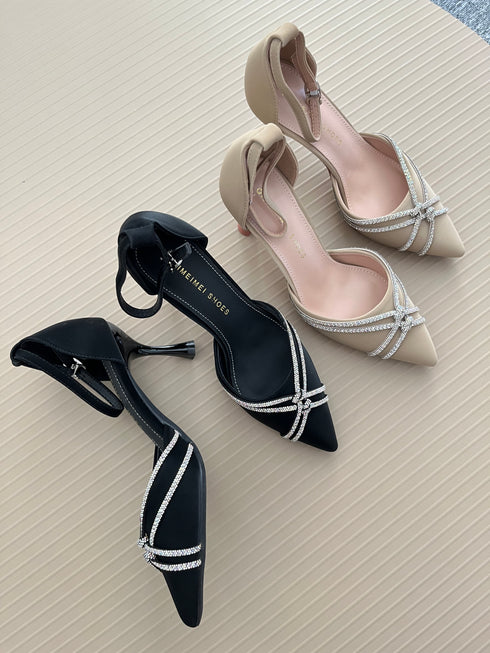 Elegant Rhinestones Decor Party High Heels